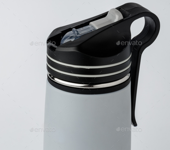 New plastic tumbler cup on white background