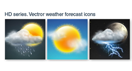 Vector weather icons set