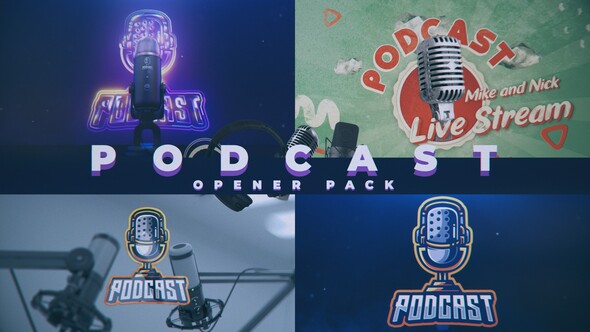 Podcast Opener Pack - VideoHive 32706932