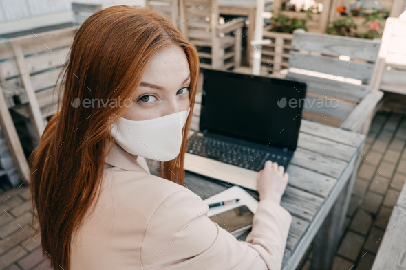 Outdoor work areas, workplace. Take office Outside, Work Moves Outdoors During Pandemic. Mobility