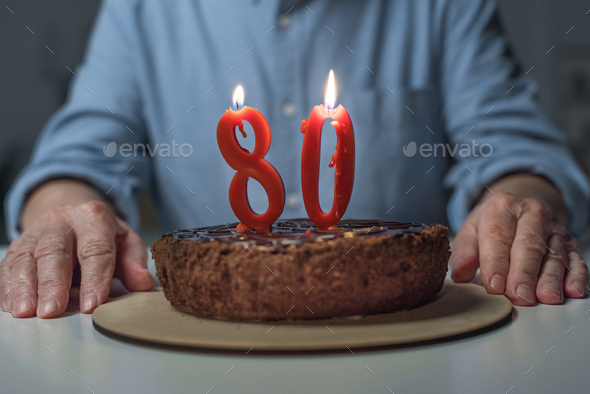 cake with 80 candles