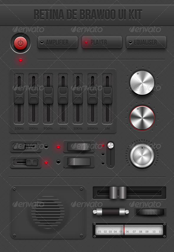 Retina De Brawoo UI Kit - User Interfaces Web Elements