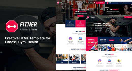Fitner - Creative HTML Template for Gym, Fitness & Health