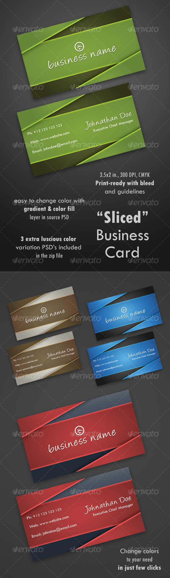 Sliced Business Card - Corporate Business Cards