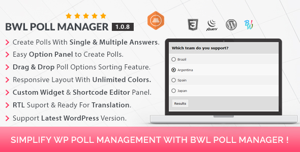 BWL Poll Manager - CodeCanyon 7787100