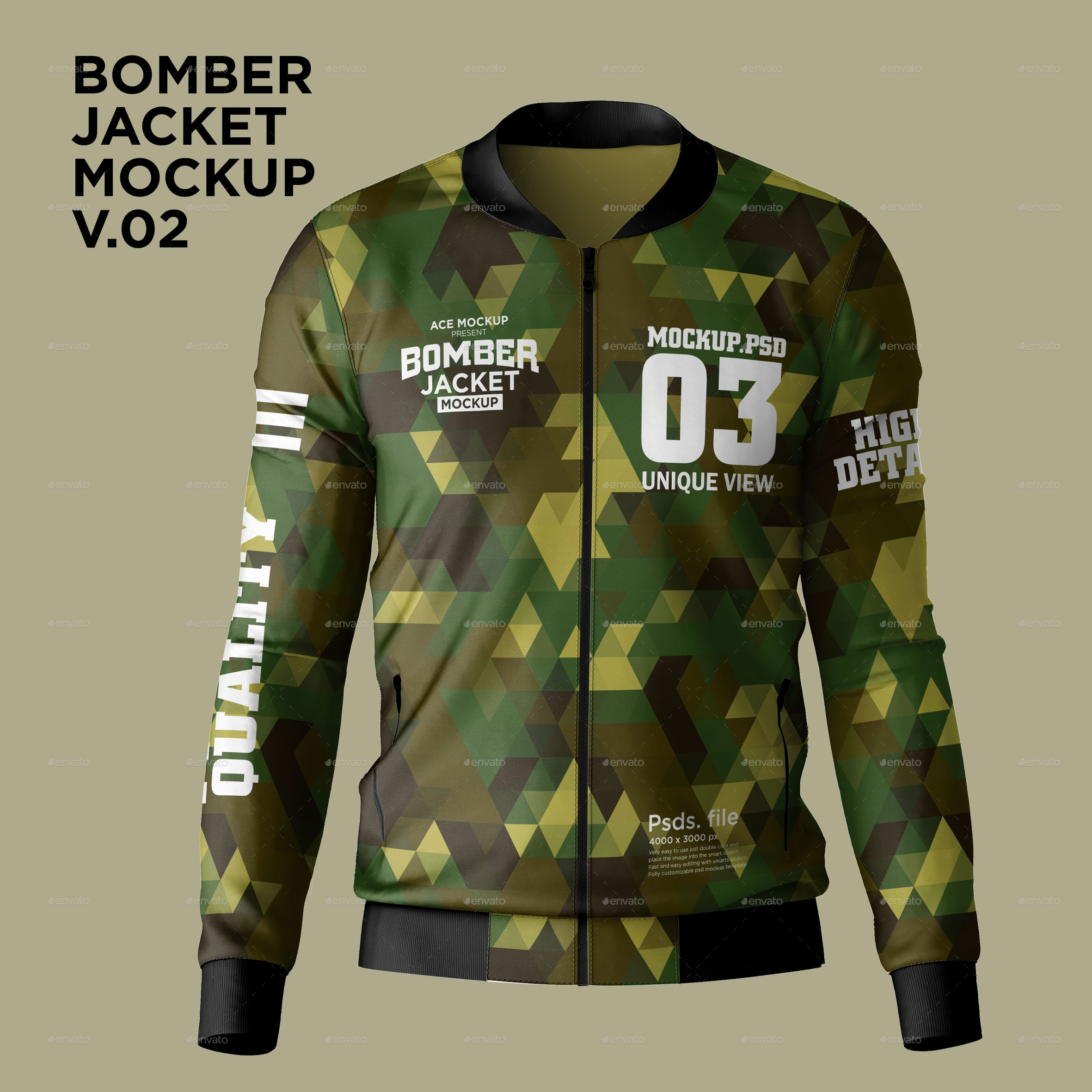 Download Bomber Jacket Mockup V02 By Acehdesign Graphicriver