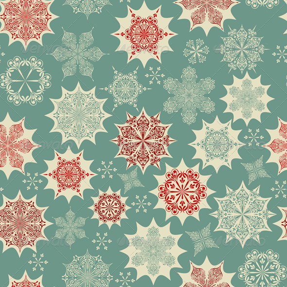 Vector Seamless Winter Pattern with Snowflakes by alexmakarova ...
