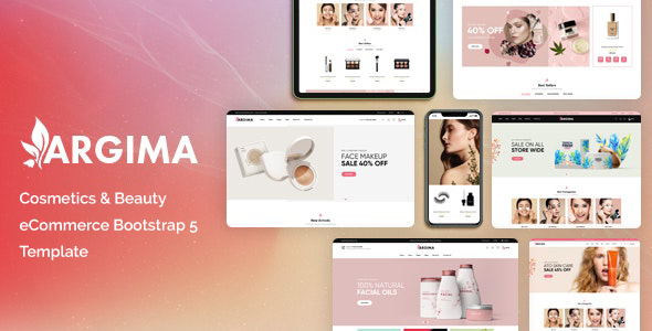 Marvelous Argima - Cosmetics & Beauty eCommerce Bootstrap 5 Template