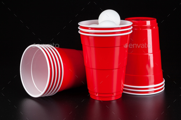 Red Plastic Beer Cups