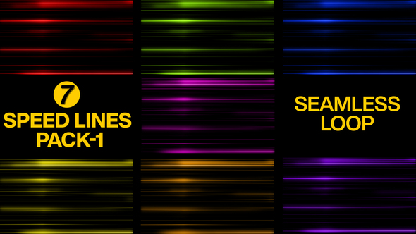 Anime Speed Lines Pack Seamless Loop alt