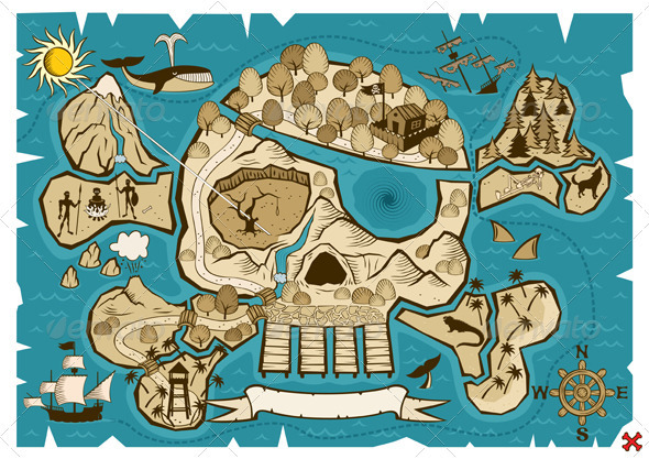 Treasure Map - Travel Conceptual
