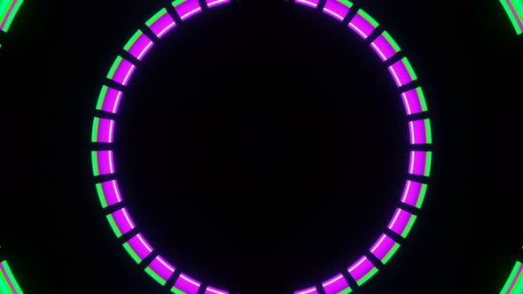 Playing Light Circles on a Dark Background VJ Loop alt