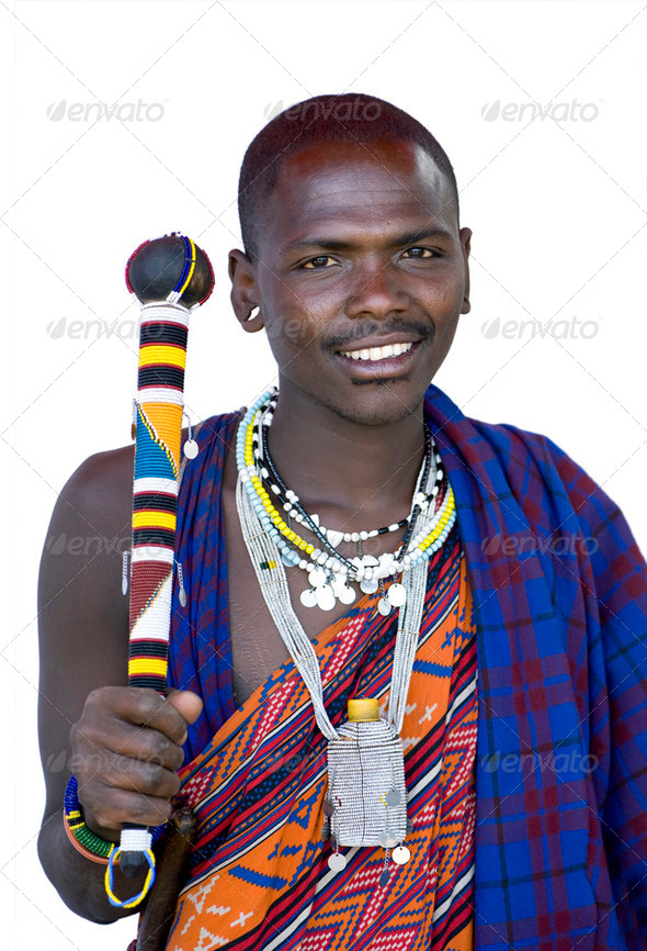 Portrait of a masai - Stock Photo - Images