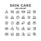 Set Line Icons of Skin Care