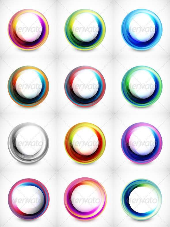 Vector Color Swirls - Decorative Symbols Decorative