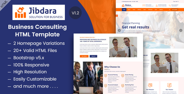 Awesome Jibdara - Business Consulting Services HTML Template