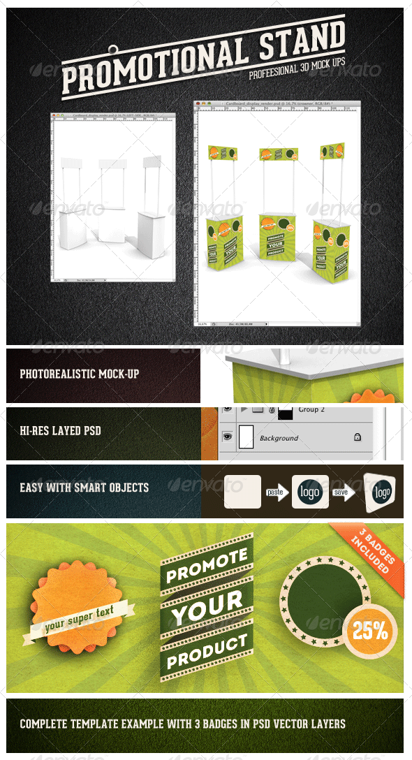 Promotional Stand Mock-up - Miscellaneous Displays