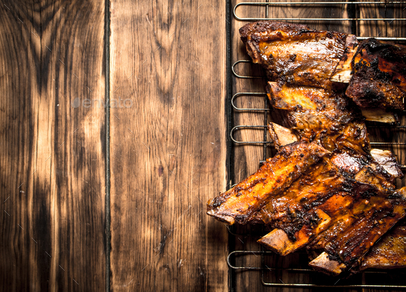 Barbecue pork ribs. - Stock Photo - Images