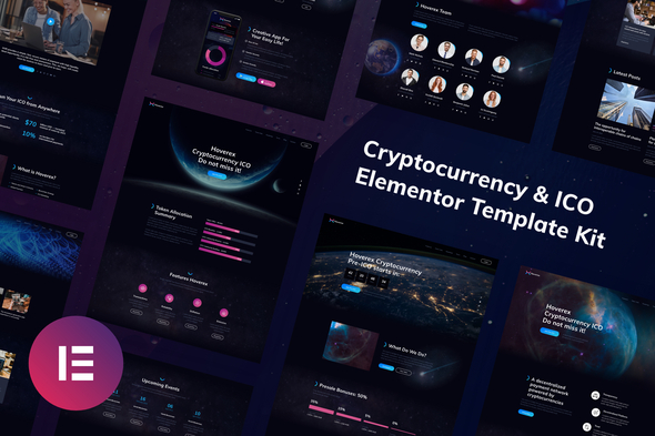 Hoverex | Cryptocurrency & ICO Elementor Template Kit
