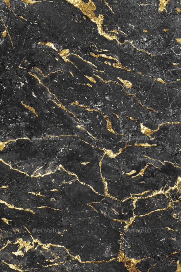 Gray and gold marble textured background - Stock Photo - Images