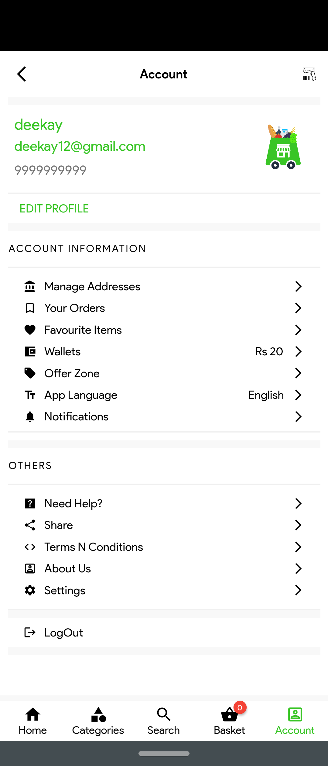 GoGrocer Grocery, Vegetable & Food Delivery App 6 Apps with PHP Backend by tecmanic