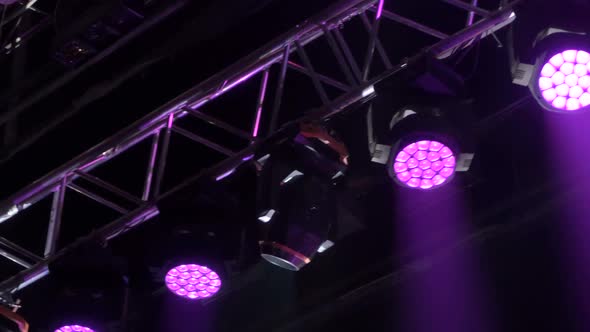 Colorful Projectors Hang on a Musical Farm alt