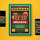 Retro Reggae Music Flyer Set