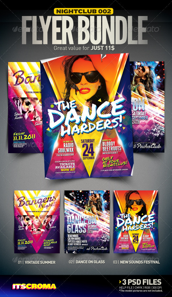 Nightclub Flyer Bundle | 002 - Clubs & Parties Events