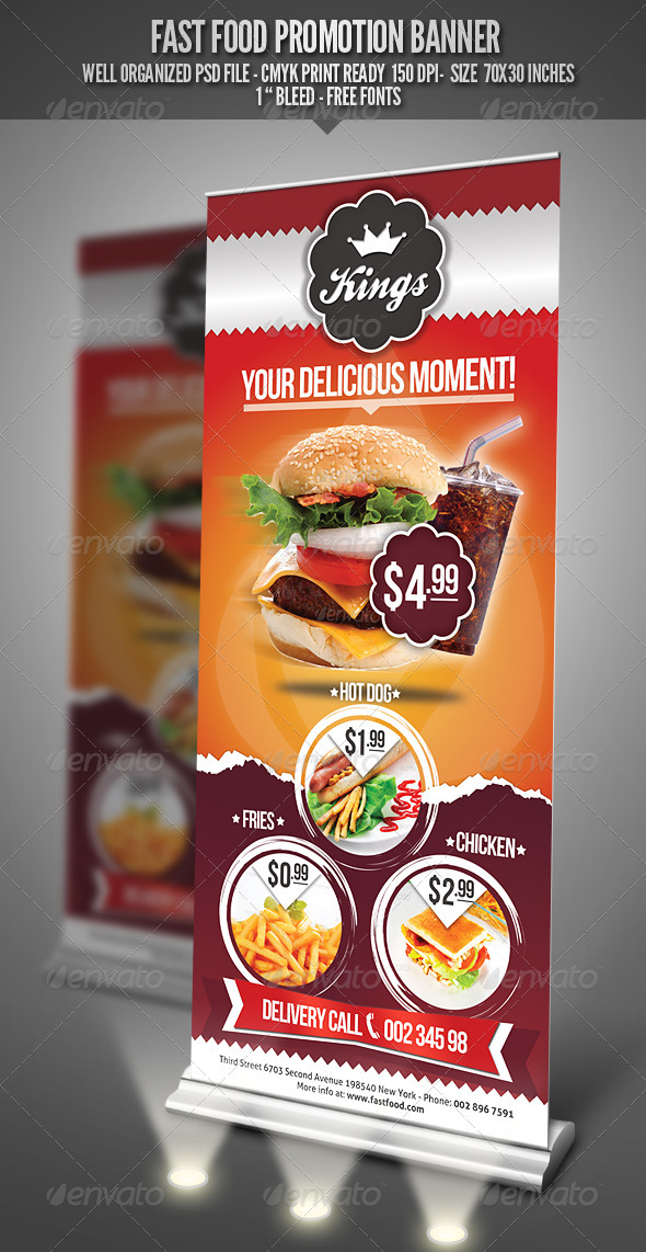 Fast Food Promotion Banner by punedesign GraphicRiver