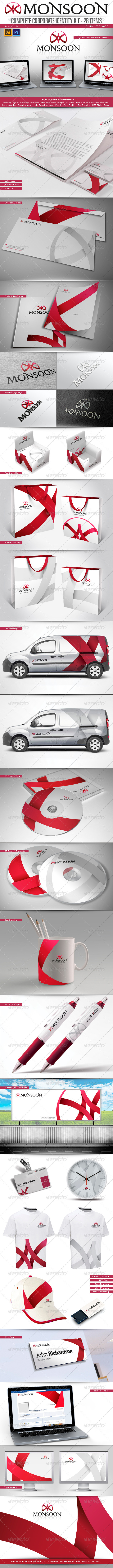 Corporate Identity Kit - Monsoon - Stationery Print Templates