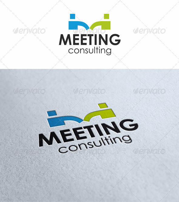 Meeting Consulting - Letters Logo Templates