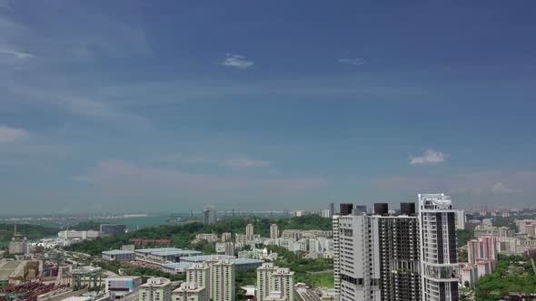 Panorama of Singapore and Container Port
