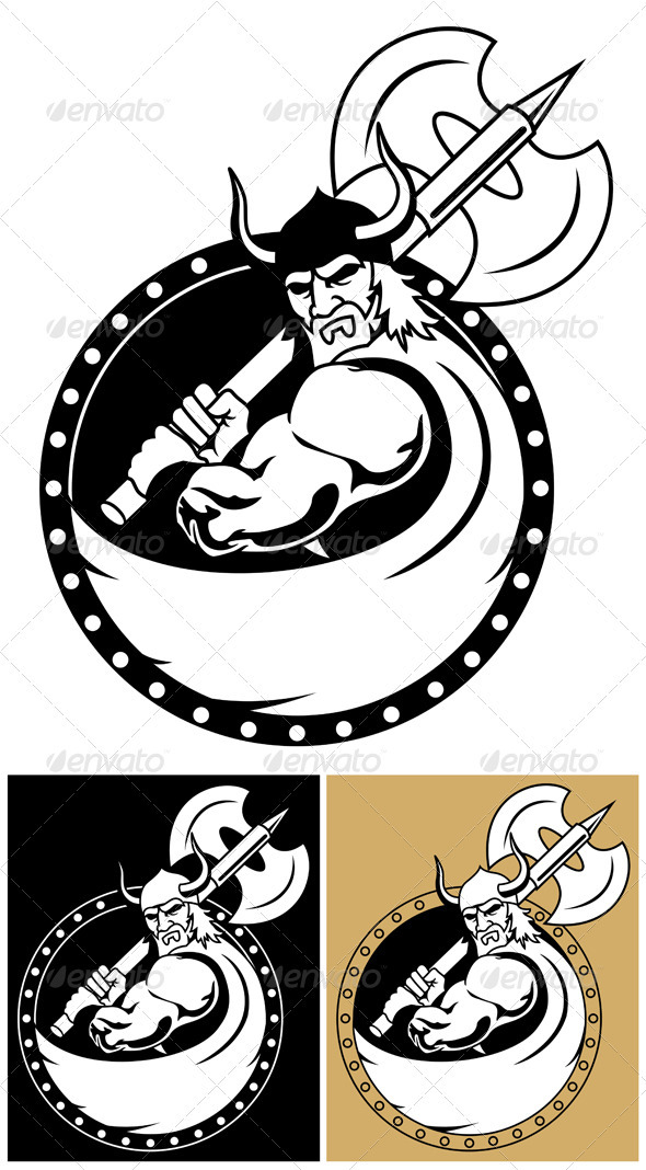 Viking With Axe - Characters Vectors