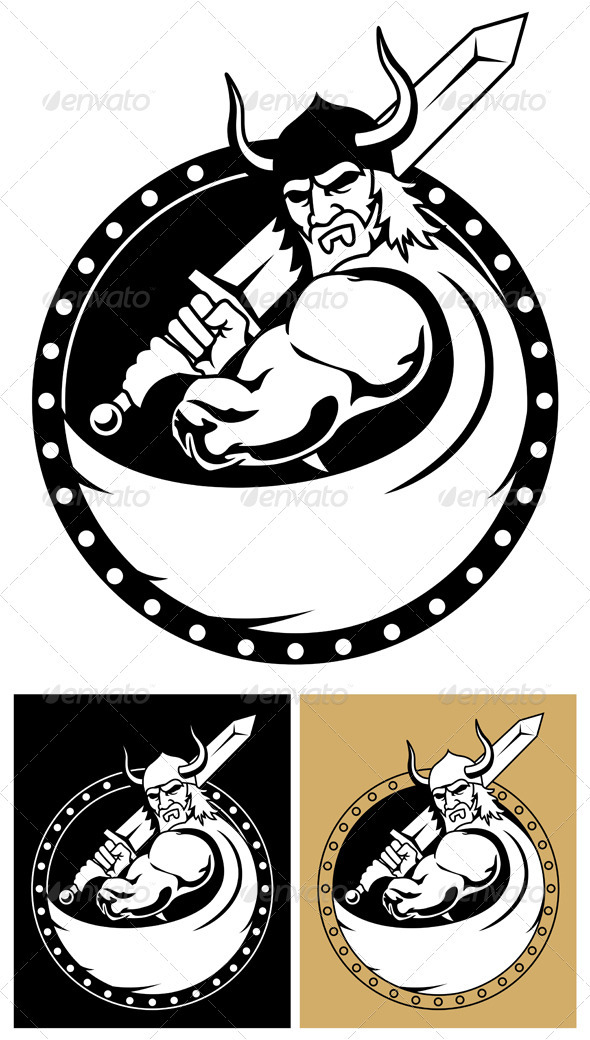 Viking with Sword - Characters Vectors