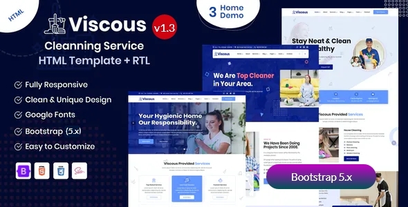 Viscous - Cleaning - ThemeForest 26055429