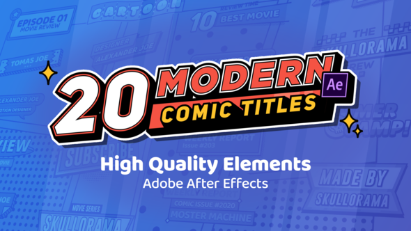 Modern Comic Titles - VideoHive 27957519