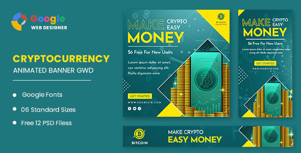 Bitcoin Cryptocurrency Animated Banner Google Web Designer