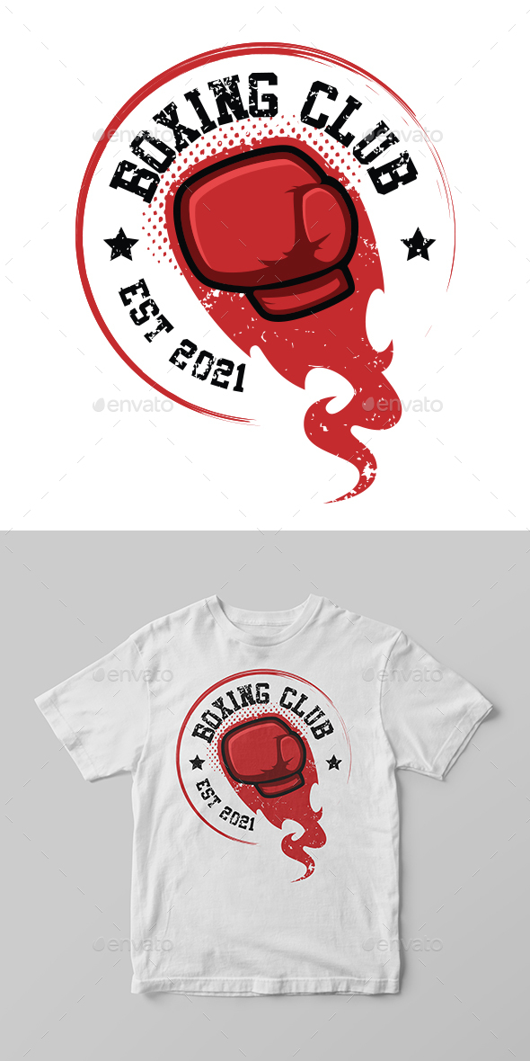 Grunge boxing club T-Shirt design