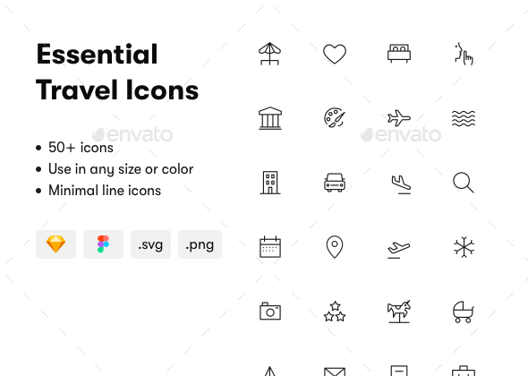 Essential Travel Icons