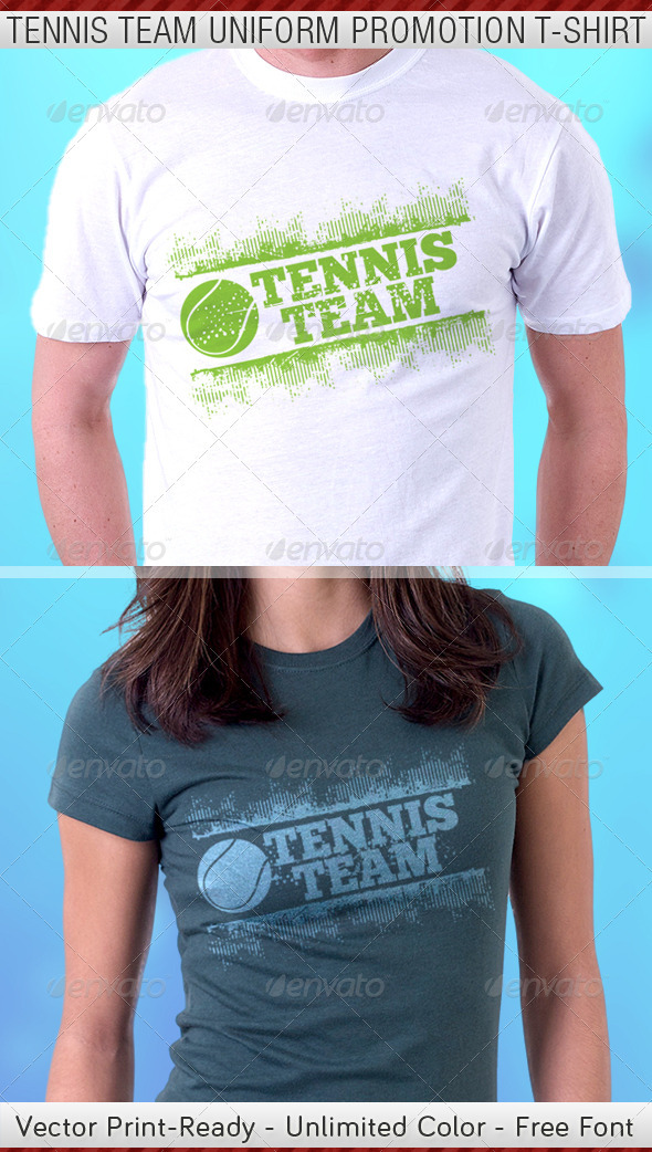 Tennis Team Uniform TShirt Template by gbs GraphicRiver
