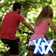Couple Riding Bicycles At Park - VideoHive Item for Sale