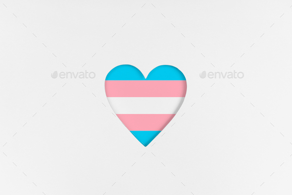 Transgender Flag On Heart Shape Isolated Stock Photo By Formatoriginal