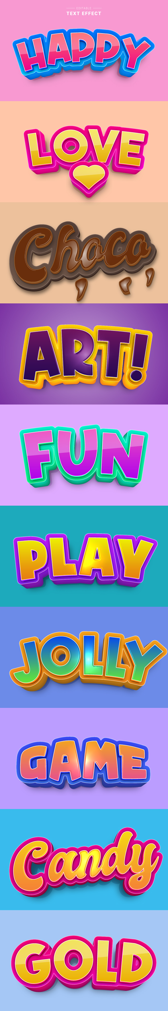 [DOWNLOAD]3D Cartoon Text Effect for Illustrator.