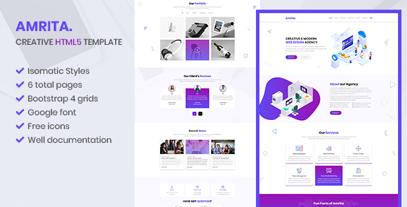 Amrita - Creative - ThemeForest 23432081