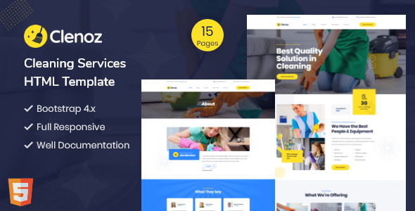 Clenoz - Cleaning - ThemeForest 26953318