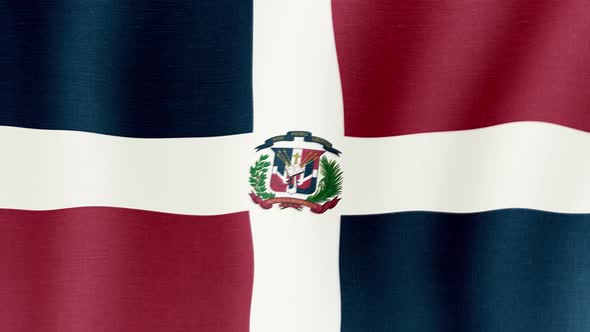 The National Flag of Dominican Republic