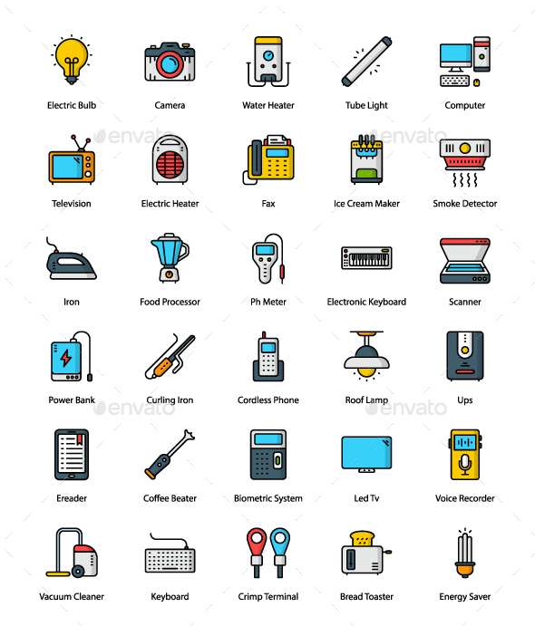 Electronics and Appliances icons