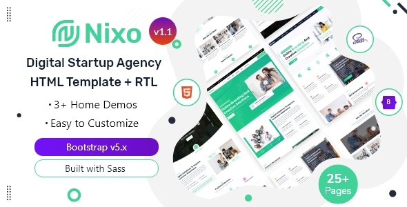 Nixo - Digital Startup Agency HTML Template
