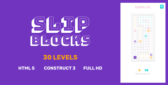 Slip Blocks - HTML5 Game (Construct3)