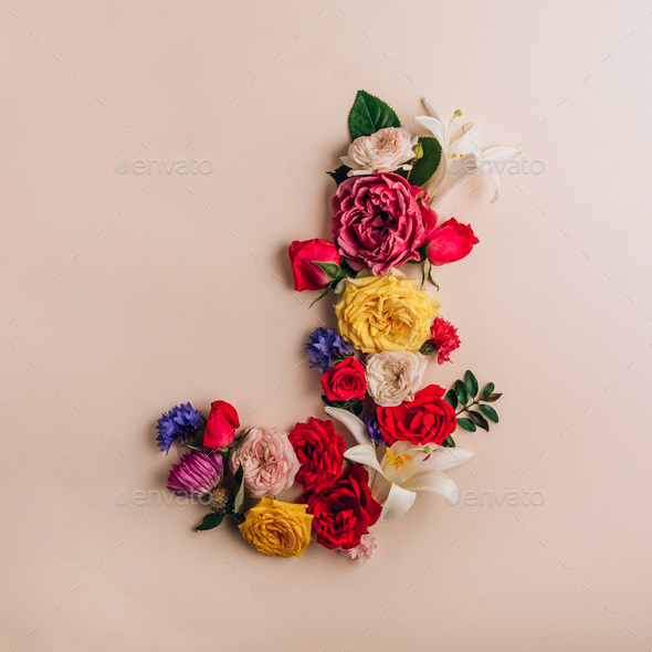 Flower font - Stock Photo - Images